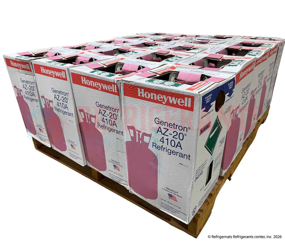 R-410A Refrigerant – Half Pallet (20 × 25 lb) – Genuine Honeywell Genetron® AZ-20,  USA Brand