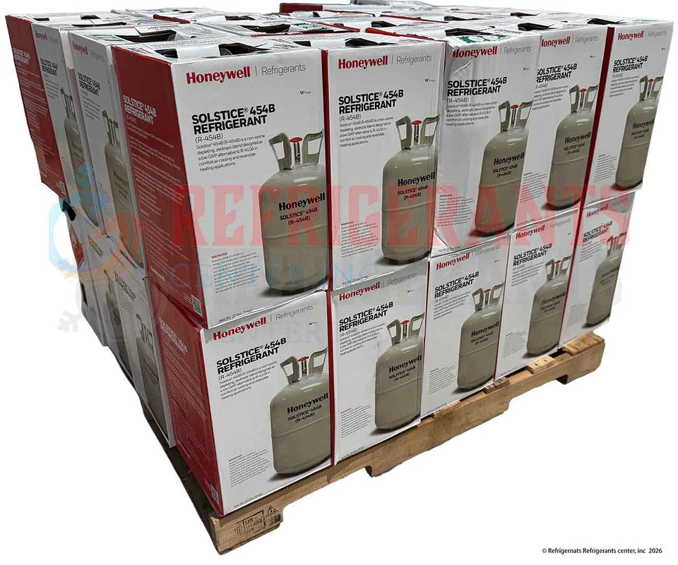 R-454B Refrigerant – Full Pallet (40 × 20 lb) – Genuine Honeywell Solstice®, Made in USA